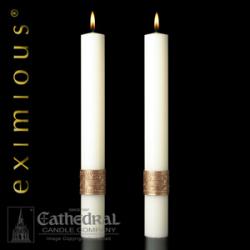  The \"Cross of Erin\" Eximious Altar Side Candle - 1-1/2 x 17 - Pair 
